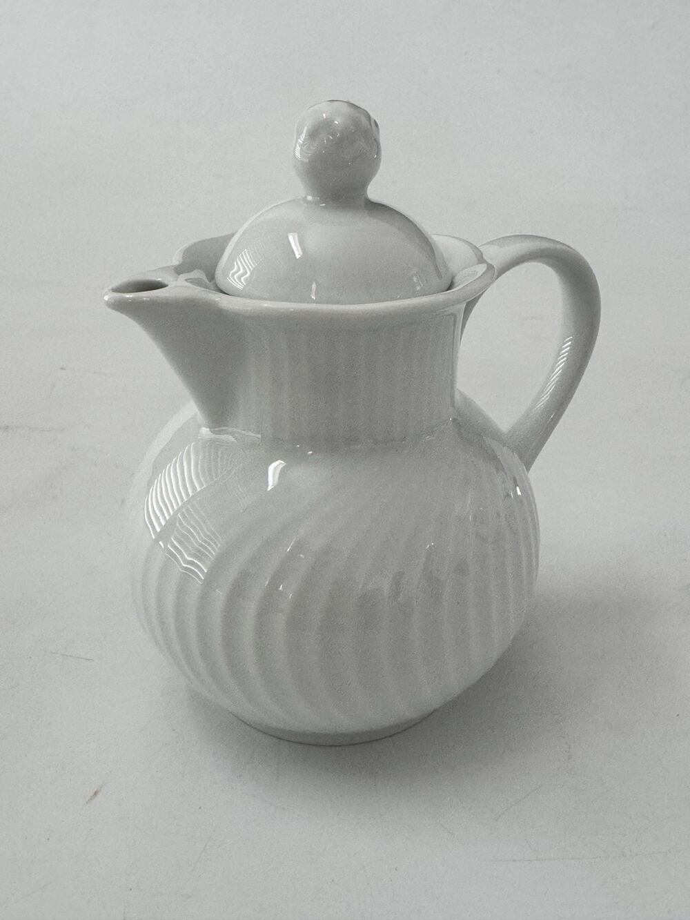 Dansk Portugal Fransk Collection White Covered Creamer 9oz Farmhouse Decor